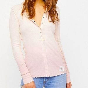 NEW W TAGS pink ombré Free People Henley